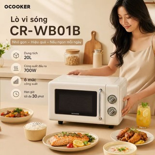 Lò nướng lò vi sóng cổ điển Xiaomi Qcooker CR-WB01B phong cách vintage hàng chính hãng dung tích 20L