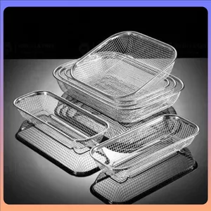 RỔ INOX LƯỚI THƯA SIZE VỪA - Đựng Rau Củ Thực Phẩm Bền Đẹp Chống Gỉ