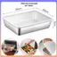 KHAY ĐỰNG THỰC PHẨM INOX 304 CÓ NẮP NHỰA - Hộp Bảo Quản Thực Phẩm 3 Size Tiện Lợi 22-24CM