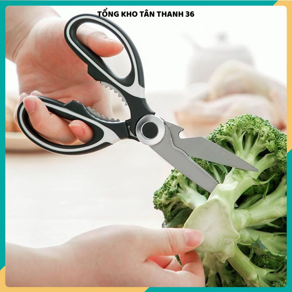 (COMBO 3) KÉO INOX ĐA NĂNG CAO CẤP - Cán Nhựa Đen Thông Minh, Bền Đẹp