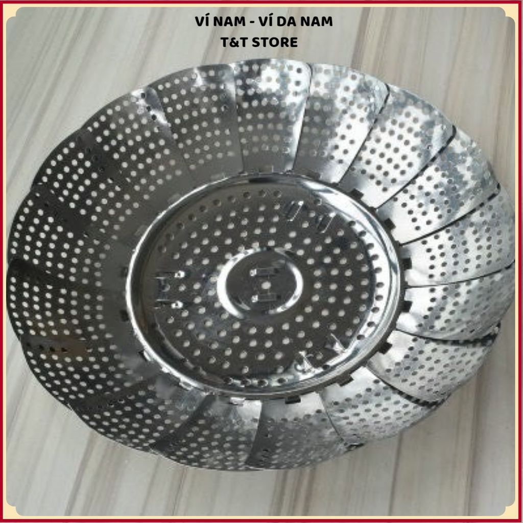 (COMBO 5) VỈ HẤP INOX 304 ĐA NĂNG - Đồ Xôi Hấp Thực Phẩm Tiện Lợi, Rổ Hấp Gấp Gọn Cao Cấp