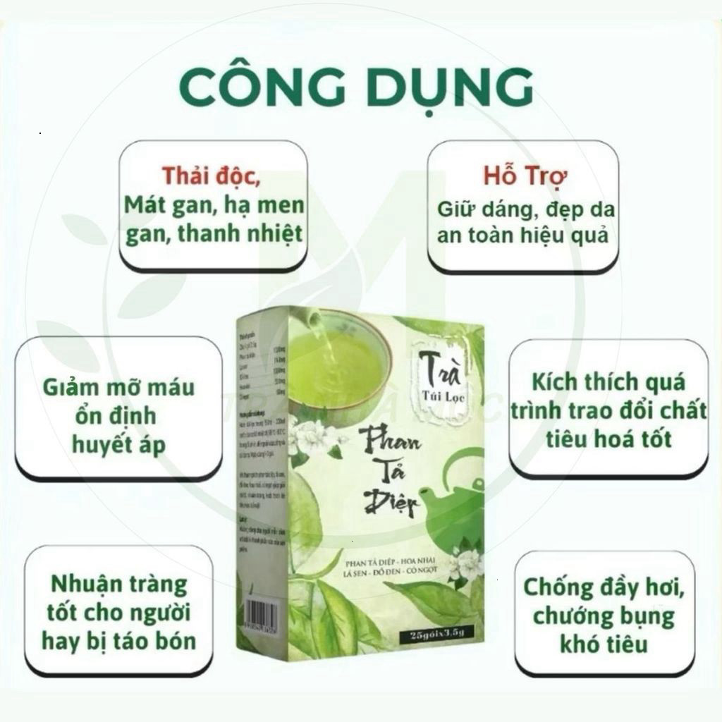 ✅ Trà Phan Tả Diệp Mộc Tâm Hộp 25 Gói [Chính Hãng Cao Cấp] ✅ Hỗ trợ hệ tiêu hóa tốt nhuận tràng thanh lọc cơ thể