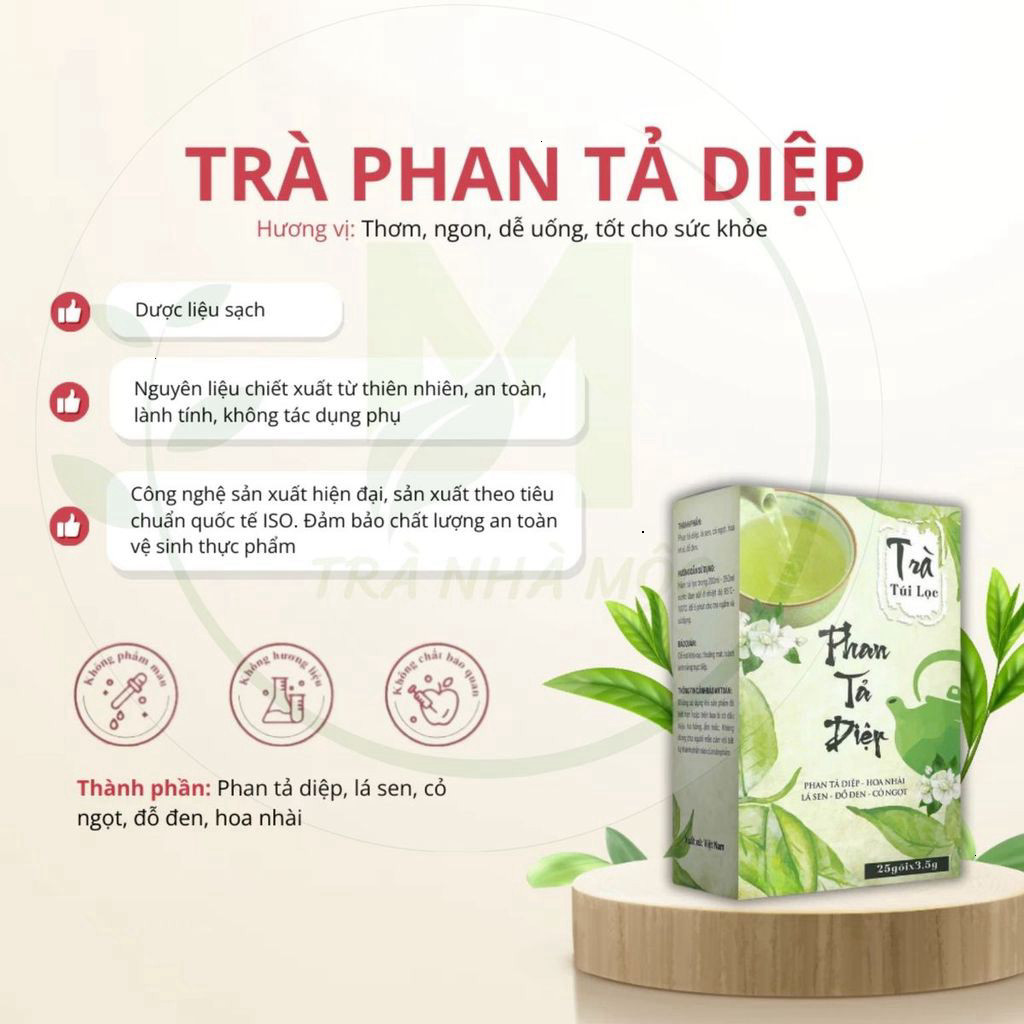 ✅ Trà Phan Tả Diệp Mộc Tâm Hộp 25 Gói [Chính Hãng Cao Cấp] ✅ Hỗ trợ hệ tiêu hóa tốt nhuận tràng thanh lọc cơ thể