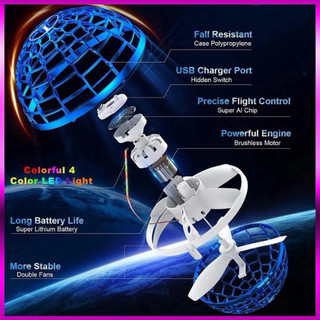 Quả cầu ma thuật boomerang phát sáng, tự quay lại vị trí ném - đồ chơi UFO cho bé -Kingan22