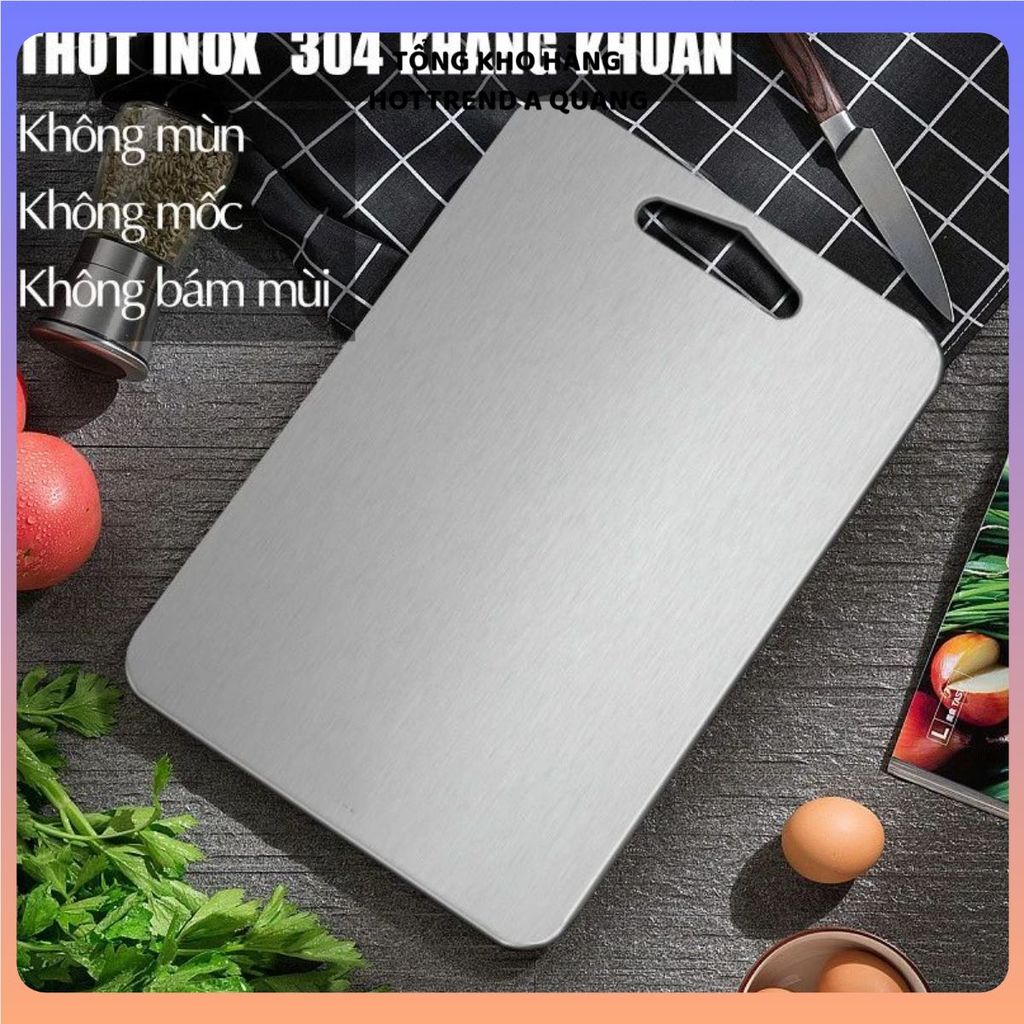 THỚT INOX 304 CAO CẤP - Không Ẩm Mốc, Không Han Gỉ, An Toàn Thực Phẩm