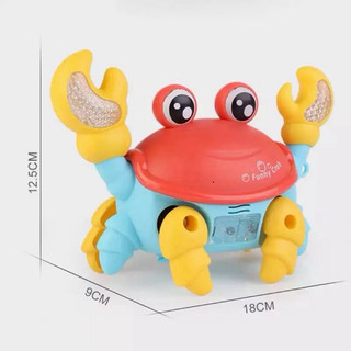 Đồ Chơi Cua Chạy Pin Có Nhạc, Đèn Phát Sáng Cho Bé - Cua Bò Ngang Vui Nhộn -Kingan22