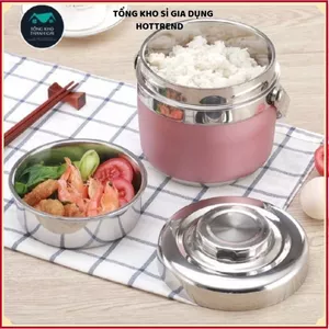 CẶP LỒNG ĐỰNG CƠM GIỮ NHIỆT 2 NGĂN COOKER - Inox Dày 1.3L Cao Cấp
