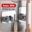 MÓC TREO KẸP CHỔI INOX 304 - Móc Dán Tường Siêu Chắc Thiết Kế Hiện Đại