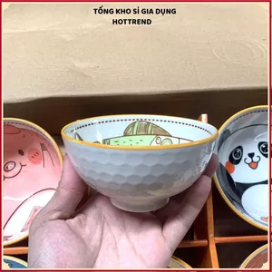 SET 6 BÁT THÚ KÈM ĐŨA SIÊU CUTE - Bộ Bát Ăn Đáng Yêu Tiện Lợi