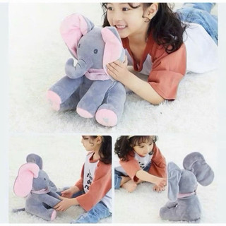 Đồ chơi voi ú òa biết hát, vẫy tai dễ thương, tặng pin, cho bé sơ sinh và trẻ nhỏ -Kingan22