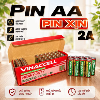 Pin AA VINACCELL 2A Lớn 1.5V, hộp 40 viên, dùng cho đồng hồ, đồ chơi -Kingan22