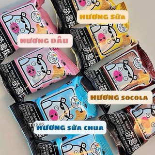 Combo 40 Bánh Gấu Choco Bear Nhân Kem Mix 4 Vị Ngẫu Nhiên - Snack Ăn Vặt Thơm Ngon -Kingan22