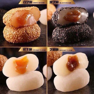 Bánh Mochi Đài Loan Hai Cô Gái Mix 4 Vị, Nhân Đậu Phộng Mè Đen, Vỏ Dẻo Dai -Kingan22