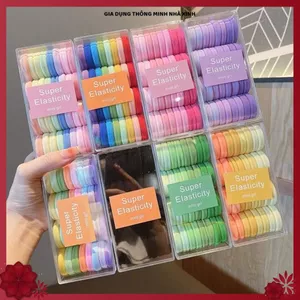 SET 32 DÂY BUỘC TÓC THỜI TRANG, CAO SU CO GIÃN CAO CẤP, PHỤ KIỆN CHO BÉ, Nhiều Màu Đáng Yêu Dễ Phối Đồ