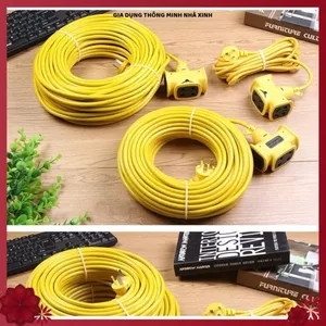 CUỘN DÂY ĐIỆN 10M 220V, Ổ Cắm Phích Cắm Đúc, Chịu Lực Cao Đa Năng, Dây Cấp Nguồn Tiện Lợi 10-30M