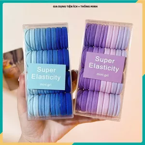 DÂY BUỘC TÓC CHO BÉ GÁI, SET 32 DÂY CAO SU, CO GIÃN TỐT, Giữ Tóc Gọn Gàng Không Trơn Tuột
