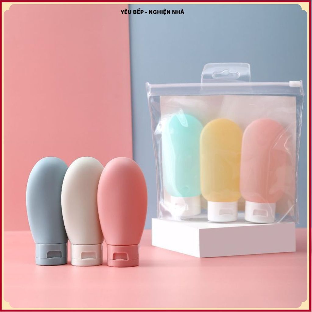 (COMBO 3 SET) CHAI CHIẾT 60ML, LỌ ĐỰNG MỸ PHẨM DU LỊCH, ĐỰNG DẦU GỘI SỮA TẮM, Gọn Nhẹ Dễ Sử Dụng