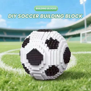 Bộ khối xây dựng bóng đá FIFA Boot Vàng, mô hình trang trí, quà tặng cho bé -Kingan22