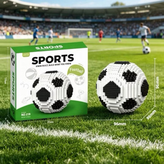Bộ khối xây dựng bóng đá FIFA Boot Vàng, mô hình trang trí, quà tặng cho bé -Kingan22