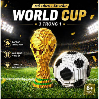 Bộ Lắp Ráp Block Cao Cấp Cúp Thần Lực Thế Giới 2026 - Đồ Chơi Xếp Hình Quà Tặng Trang Trí -Kingan22