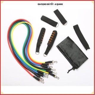 BỘ 5 DÂY TẬP GYM NGŨ SẮC, DÂY ĐÀN HỒI KHÁNG LỰC, CO GIÃN CAO, Hỗ Trợ Tập Toàn Thân Hiệu Quả