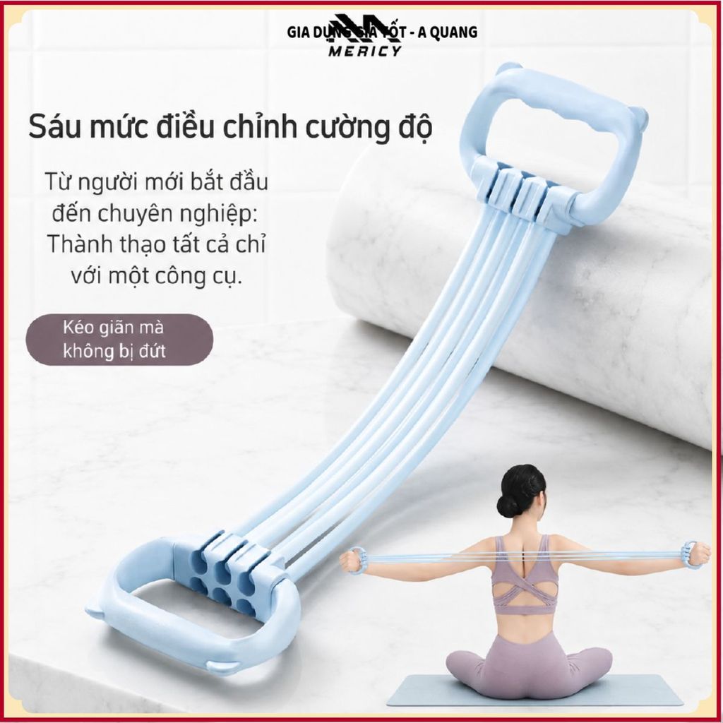 (COMBO 3 SET) DÂY KÉO TẬP THỂ LỰC ĐA NĂNG, DÂY ĐÀN HỒI SỐ 8, MÀU TÍM CAO CẤP, Nhẹ Bền Dễ Mang Theo