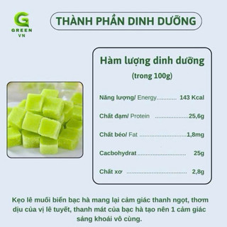 Kẹo Lê Bạc Hà Chanh Muối Biển Thanh Nhiệt Bổ Phế, Ích Khí, Tốt Cho Thanh Quản -Kingan22