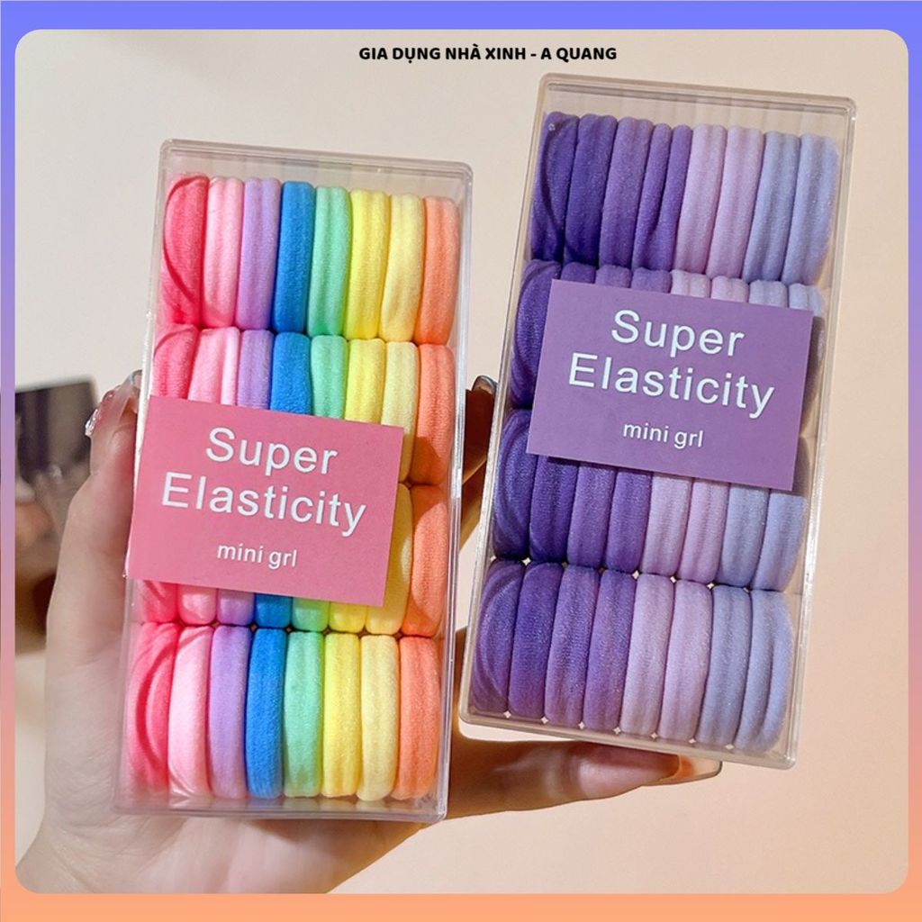 (COMBO 3 SET) DÂY BUỘC TÓC CHO BÉ GÁI, SET 32 DÂY CAO SU, CO GIÃN TỐT, Giữ Tóc Gọn Gàng Không Trơn Tuột