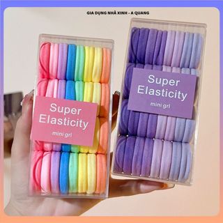 (COMBO 3 SET) DÂY BUỘC TÓC CHO BÉ GÁI, SET 32 DÂY CAO SU, CO GIÃN TỐT, Giữ Tóc Gọn Gàng Không Trơn Tuột
