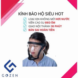 Kính bảo hộ HD trong suốt chống giọt bắn, chống bụi, chống độc, phun thuốc trừ sâu cao cấp -Kingan22