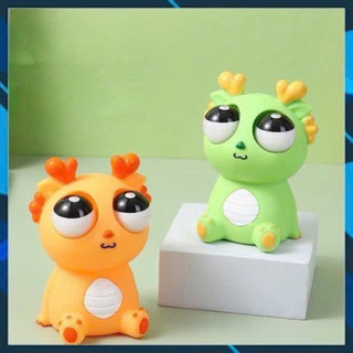Đồ chơi Squishy Rồng Mắt Lồi bóp giảm stress, thú bóp lòi mắt bằng cao su -Kingan22