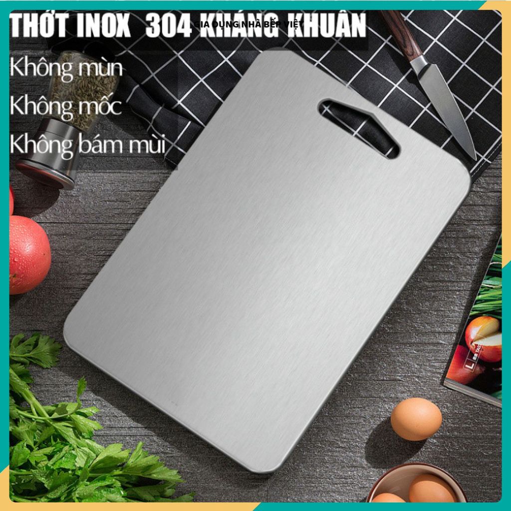 THỚT INOX 304 CAO CẤP SIZE LỚN, VỆ SINH DỄ DÀNG, CHỐNG ẨM MỐC, Thớt Bền Bỉ An Toàn Cho Gia Đình