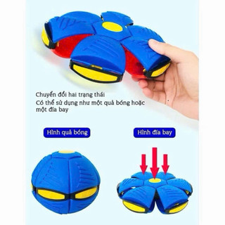 Đồ Chơi Bóng Ma Thuật Biến Dạng Tự Nảy Phát Sáng, Ném Đĩa Bay UFO Bật Lò Xo Cho Bé -Kingan22