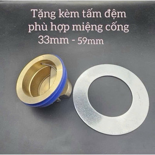 Nắp thoát sàn đồng thau 33-59mm cho cống sàn nhà, chống mùi hôi, chống côn trùng -Kingan22