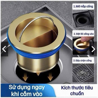 Nắp thoát sàn đồng thau 33-59mm cho cống sàn nhà, chống mùi hôi, chống côn trùng -Kingan22