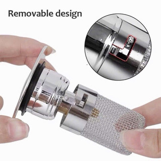 Bộ 2 Nút Chặn Thoát Nước Bồn Rửa Mặt 2in1 Lọc Rác, Ngăn Tắc Nghẽn, Lắp Dễ, Thoát Nhanh -Kingan22