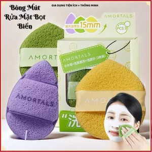 BÔNG MÚT RỬA MẶT, MIẾNG BỌT BIỂN LÀM SẠCH, CHĂM SÓC DA, Làm Sạch Sâu Dịu Nhẹ Cho Da Mặt
