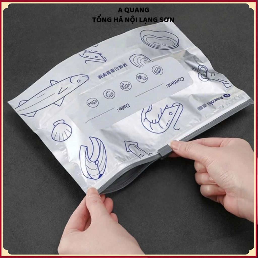 (COMBO 5) SET 10 TÚI ZIP NHÔM BẠC SIZE VỪA - Bảo Quản Thực Phẩm Chống Ẩm Tiện Lợi