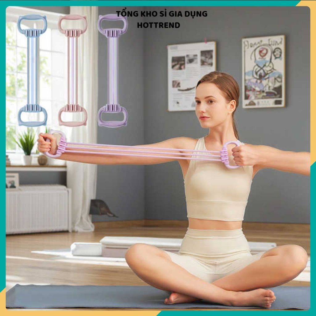 DÂY SỐ 8 SILICON KHÁNG LỰC - Đàn Hồi Cao, Tập Gym Yoga Hiệu Quả