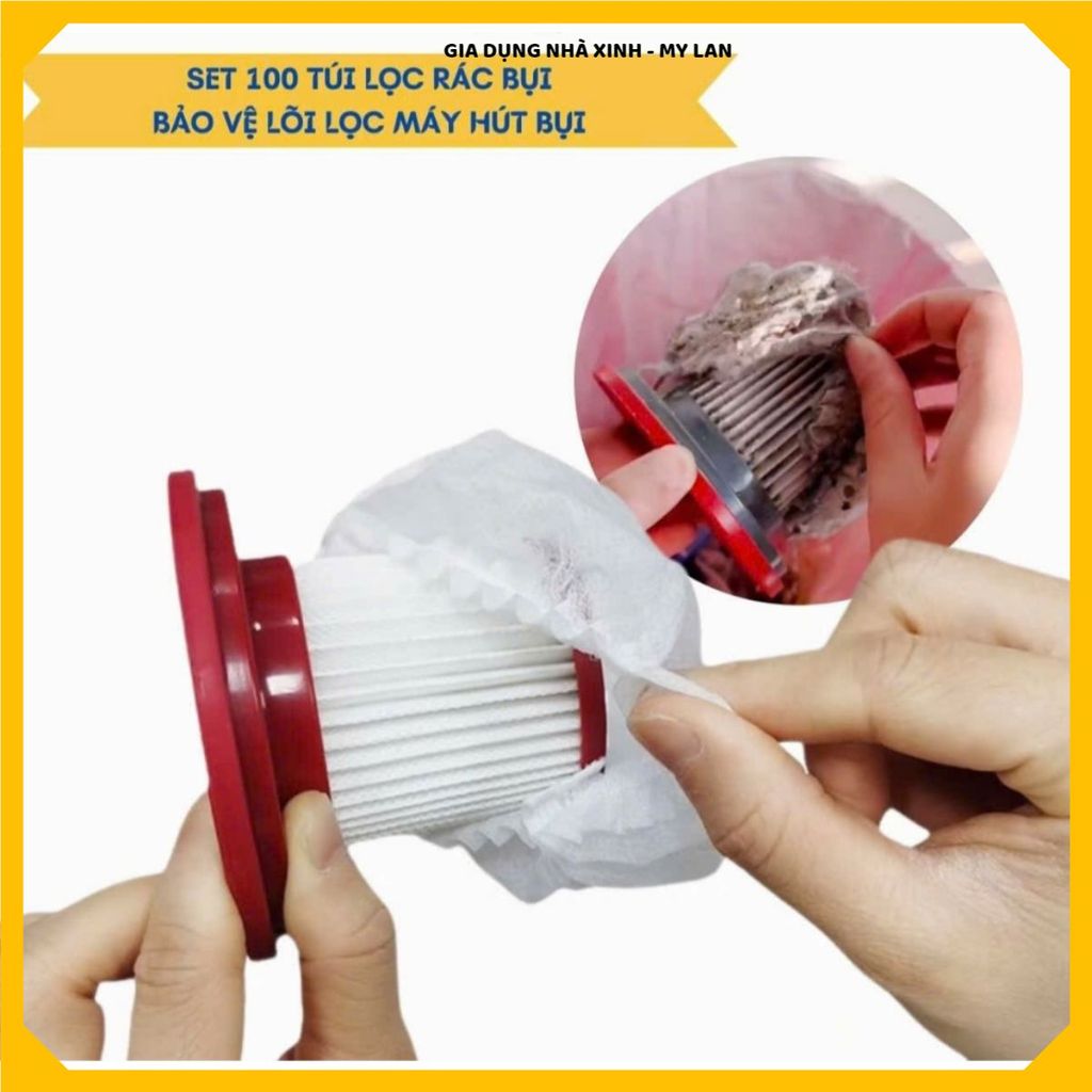 (COMBO 3 SET) TÚI LỌC BỤI MÁY HÚT BỤI 100 CÁI,DÙNG 1 LẦN ĐA NĂNG,Bảo Vệ Lõi Lọc Máy Hút Bụi Gia Đình