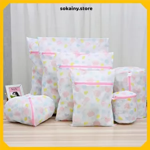 SÉT 5 TÚI LƯỚI GIẶT ĐỒ HÌNH HOA - Bảo Vệ Quần Áo Lót Tiện Lợi