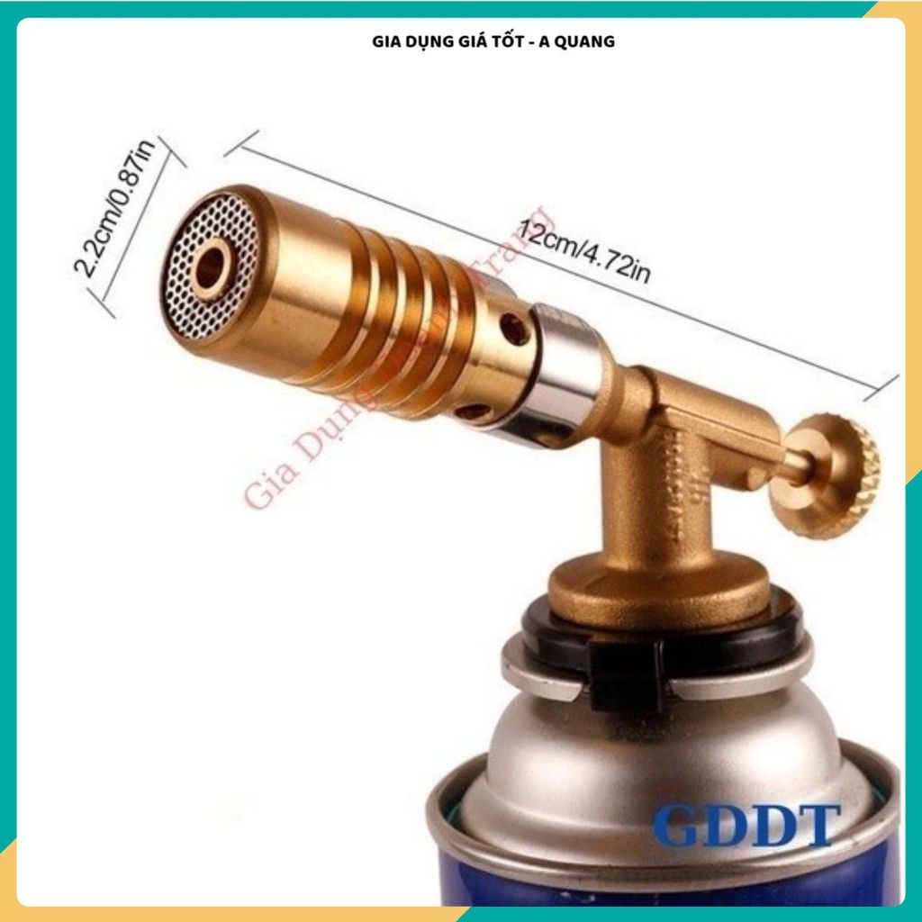 KHÒ GA.S VÀNG MINI CAO CẤP ĐẦU ĐỒNG NGUYÊN KHỐI,ĐÁNH LỬ.A TỰ ĐỘNG 1300°C,Dụng Cụ Hàn Cầm Tay