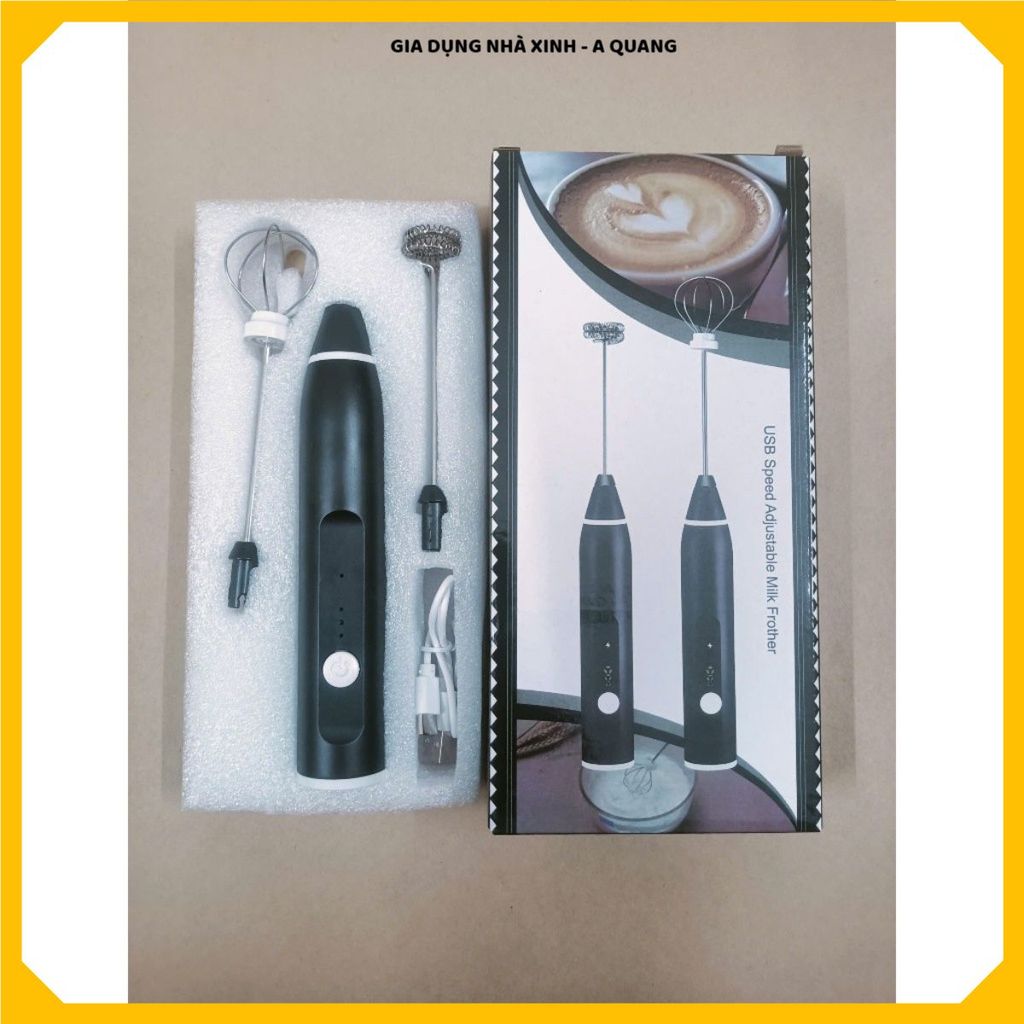 MÁY TẠO BỌT SỮA CAFE MINI,KHÔNG DÂY TIỆN LỢI SẠC USB,Đánh Trứng Cầm Tay 3 Tốc Độ