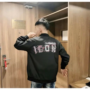 🔥Hot 2025🔥Áo Khoác Gió DSQUARED2 Icon Bút Chì Đỏ Hot Chất Liệu Vải Cao Cấp Khóa Bạc Cổ Bo Gân Hottend [G36] Hot Trend