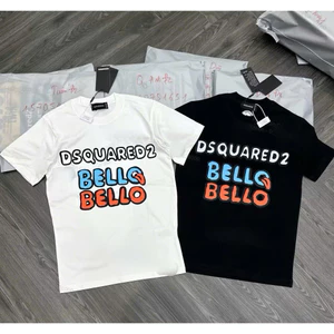 Áo Thun Cộc Tay Mùa Hè DSQ2 In Chữ BELLO Đen Trắng Chất Liệu Cotton 4 Chiều Dành Cho Cả Nam và Nữ Hót 2026 [MA16] Hot Tr