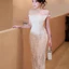 Đầm Body Dáng Dài - Đầm Cúp Ngực Phối Ren Chiết Eo, Mặc Được 2 Kiểu, Tôn Dáng, Dự Tiệc Sang Trọng