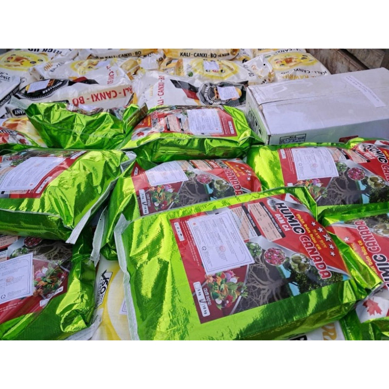Phân bón Rawrin Humic Viên nhập khẩu (gói 1kg siêu kích rễ xanh lá mập cành, tơi xốp cải tạo đât