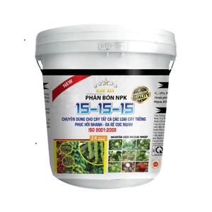 𝗣hân bón 𝗡𝗣𝗞 𝟭𝟱-𝟭𝟱-𝟭𝟱 Raw Rin xô 10kg dạng bột bổ sung hàm lượng dinh dưỡng cho cây