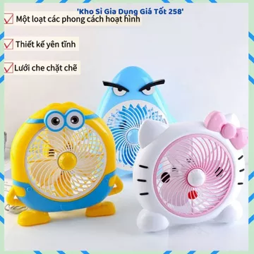 QUẠT MINI ĐỂ BÀN HÌNH THÚ CẮM ĐIỆN, Quạt Điện Để Bàn Dễ Thương, Quạt Hình Động Vật Trang Trí Bàn Học, Bàn Làm Việc