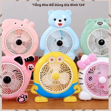 QUẠT MINI ĐỂ BÀN HÌNH THÚ CẮM ĐIỆN, Quạt Điện Để Bàn Dễ Thương, Quạt Hình Động Vật Trang Trí Bàn Học, Bàn Làm Việc